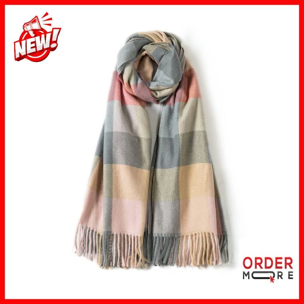 Large Soft Thick Wool Scarf Shawl Wrap Winter Cashmere Feel